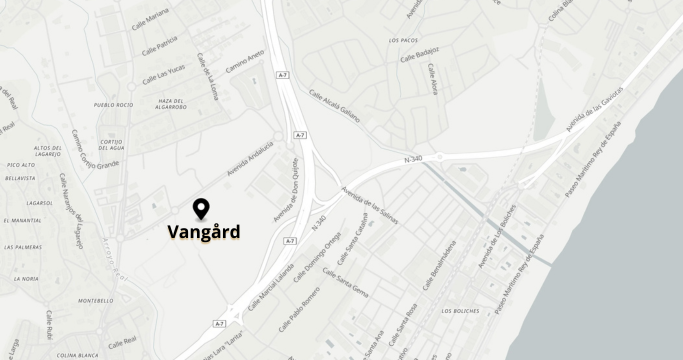 Kaartlocatie van Vangard in Fuengirola